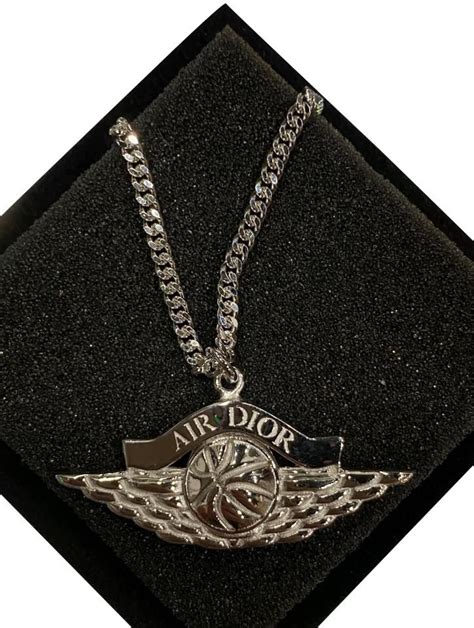 dior jordan necklace|Dior x Jordan Wings Pendant Necklace Silver .